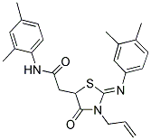 2-{3-ALLYL-2-[(3,4-DIMETHYLPHENYL)IMINO]-4-OXO-1,3-THIAZOLIDIN-5-YL}-N-(2,4-DIMETHYLPHENYL)ACETAMIDE Struktur