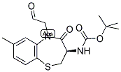 (R)-3-BOC-AMINO-5-(CARBONYLMETHYL)-2,3-DIHYDRO-8-METHYL-1,5-BENZOTHIAZEPIN-4(5H)-ONE Struktur