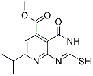 METHYL 7-ISOPROPYL-2-MERCAPTO-4-OXO-3,4-DIHYDROPYRIDO[2,3-D]PYRIMIDINE-5-CARBOXYLATE Struktur