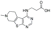 3-(7-METHYL-5,6,7,8-TETRAHYDRO-9-THIA-1,3,7-TRIAZA-FLUOREN-4-YLAMINO)-PROPIONIC ACID Struktur