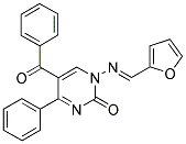 5-BENZOYL-1-[(2-FURYLMETHYLENE)AMINO]-4-PHENYL-2(1H)-PYRIMIDINONE Struktur