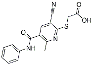 [[5-(ANILINOCARBONYL)-3-CYANO-6-METHYLPYRIDIN-2-YL]THIO]ACETIC ACID Struktur