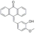 10-[(3-HYDROXY-4-METHOXYBENZYLIDENE)]-9(10H)-ANTHRACENOME Struktur