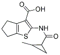 2-([(2-METHYLCYCLOPROPYL)CARBONYL]AMINO)-5,6-DIHYDRO-4H-CYCLOPENTA[B]THIOPHENE-3-CARBOXYLIC ACID Struktur