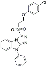 3-[2-(4-CHLORO-PHENOXY)-ETHANESULFONYL]-9-PHENYL-9H-BENZO[4,5]IMIDAZO[2,1-C][1,2,4]TRIAZOLE Struktur