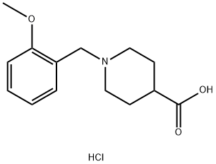 1-(2-METHOXYBENZYL)PIPERIDINE-4-CARBOXYLIC ACID HYDROCHLORIDE Struktur