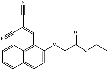 ETHYL 2-([1-(2-CYANO-3-NITRILO-1-PROPENYL)-2-NAPHTHYL]OXY)ACETATE Struktur