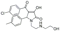 4-(4-CHLOROBENZOYL)-3-HYDROXY-1-{2-[(2-HYDROXYETHYL)AMINO]ETHYL}-5-(4-METHYLPHENYL)-1,5-DIHYDRO-2H-PYRROL-2-ONE Struktur