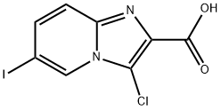 3-CHLORO-6-IODOIMIDAZO[1,2-A]PYRIDINE-2-CARBOXYLIC ACID Struktur