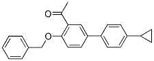 1-[4-(BENZYLOXY)-4'-CYCLOPROPYL[1,1'-BIPHENYL]-3-YL] ETHANONE Struktur