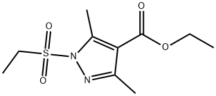 ETHYL 1-(ETHYLSULFONYL)-3,5-DIMETHYL-1H-PYRAZOLE-4-CARBOXYLATE Struktur