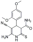 6-AMINO-5-CYANO-4-(2,4-DIMETHOXYPHENYL)-2-THIOXO-1,2,3,4-TETRAHYDROPYRIDINE-3-CARBOXAMIDE Struktur