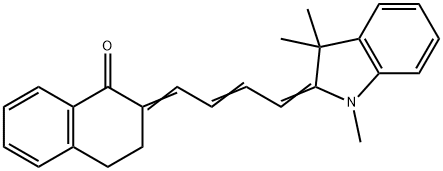 (2E)-2-[(2E,4E)-4-(1,3,3-TRIMETHYL-1,3-DIHYDRO-2H-INDOL-2-YLIDENE)BUT-2-ENYLIDENE]-3,4-DIHYDRONAPHTHALEN-1(2H)-ONE Struktur