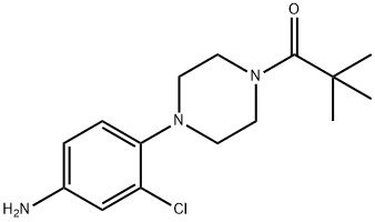 3-CHLORO-4-[4-(2,2-DIMETHYLPROPANOYL)PIPERAZIN-1-YL]ANILINE Struktur