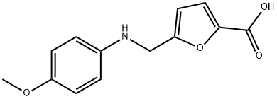 5-[(4-METHOXY-PHENYLAMINO)-METHYL]-FURAN-2-CARBOXYLIC ACID Struktur