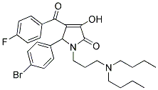 5-(4-BROMOPHENYL)-1-(3-(DIBUTYLAMINO)PROPYL)-4-(4-FLUOROBENZOYL)-3-HYDROXY-1H-PYRROL-2(5H)-ONE Struktur