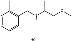 (2-METHOXY-1-METHYL-ETHYL)-(2-METHYL-BENZYL)-AMINE HYDROCHLORIDE Struktur