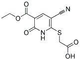 [[3-CYANO-5-(ETHOXYCARBONYL)-6-OXO-1,6-DIHYDROPYRIDIN-2-YL]THIO]ACETIC ACID Struktur