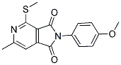 2-(4-METHOXYPHENYL)-6-METHYL-4-(METHYLTHIO)-1H-PYRROLO[3,4-C]PYRIDINE-1,3(2H)-DIONE Struktur