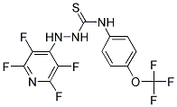 2-(2,3,5,6-TETRAFLUOROPYRIDIN-4-YL)-N-[4-(TRIFLUOROMETHOXY)PHENYL]HYDRAZINECARBOTHIOAMIDE Struktur