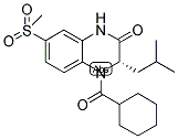 (3S)-4-CYCLOHEXANECARBONYL-3-ISOBUTYL-7-METHANESULFONYL-3,4-DIHYDRO-1H-QUINOXALIN-2-ONE Struktur