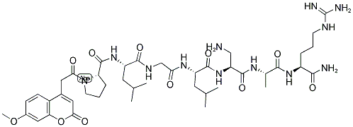 7-MCA-PRO-LEU-GLY-LEU-DPA-ALA-ARG-NH2 Struktur