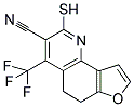 2-MERCAPTO-4-(TRIFLUOROMETHYL)-5,6-DIHYDROFURO[2,3-H]QUINOLINE-3-CARBONITRILE Struktur