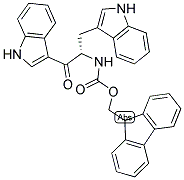 L-1-(FMOC-AMINO)-2-(1H-INDOL-3-YL)-1-(1H-INDOL-3-YLMETHYL)-2-OXOETHANE Struktur