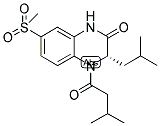 (3S)-3-ISOBUTYL-7-METHANESULFONYL-4-(3-METHYL-BUTYRYL)-3,4-DIHYDRO-1H-QUINOXALIN-2-ONE Struktur