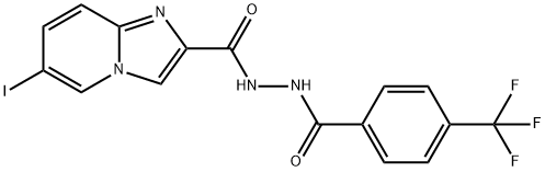 6-IODO-N'-[4-(TRIFLUOROMETHYL)BENZOYL]IMIDAZO[1,2-A]PYRIDINE-2-CARBOHYDRAZIDE Struktur