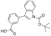 3-(3-CARBOXY-PHENYL)-INDOLE-1-CARBOXYLIC ACID TERT-BUTYL ESTER Struktur