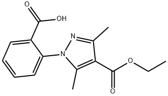 2-[4-(ETHOXYCARBONYL)-3,5-DIMETHYL-1H-PYRAZOL-1-YL]BENZENECARBOXYLIC ACID Struktur