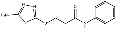 3-[(5-AMINO-1,3,4-THIADIAZOL-2-YL)THIO]-N-PHENYLPROPANAMIDE Struktur