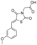 [5-(3-METHOXY-BENZYLIDENE)-2,4-DIOXO-THIAZOLIDIN-3-YL]-ACETIC ACID Struktur