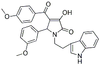 3-HYDROXY-1-[2-(1H-INDOL-3-YL)ETHYL]-4-(4-METHOXYBENZOYL)-5-(3-METHOXYPHENYL)-1,5-DIHYDRO-2H-PYRROL-2-ONE Struktur