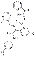 2-(4-CHLOROPHENYL)-2-(2-(2,3-DIOXOINDOLIN-1-YL)-N-(2-METHYLBENZYL)ACETAMIDO)-N-(4-METHOXYPHENYL)ACETAMIDE Struktur