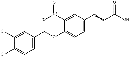 3-(4-[(3,4-DICHLOROBENZYL)OXY]-3-NITROPHENYL)ACRYLIC ACID Struktur