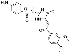 4-AMINO-N-{(5Z)-5-[2-(3,4-DIMETHOXYPHENYL)-2-OXOETHYLIDENE]-4-OXO-4,5-DIHYDRO-1H-IMIDAZOL-2-YL}BENZENESULFONAMIDE Struktur