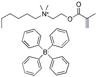 N,N-DIMETHYL-N-(1-HEXYL)-N-(2-[METHACRYLOYL]ETHYL)AMMONIUM TETRAPHENYLBORATE Struktur