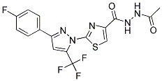 N'-ACETYL-2-[3-(4-FLUOROPHENYL)-5-(TRIFLUOROMETHYL)-1H-PYRAZOL-1-YL]-1,3-THIAZOLE-4-CARBOHYDRAZIDE Struktur