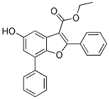 ETHYL 5-HYDROXY-2,7-DIPHENYL-1-BENZOFURAN-3-CARBOXYLATE Struktur