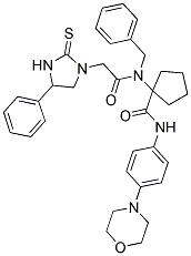 1-(N-BENZYL-2-(4-PHENYL-2-THIOXOIMIDAZOLIDIN-1-YL)ACETAMIDO)-N-(4-MORPHOLINOPHENYL)CYCLOPENTANECARBOXAMIDE Struktur