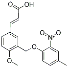 (2E)-3-(4-METHOXY-3-[(4-METHYL-2-NITROPHENOXY)METHYL]PHENYL)-2-PROPENOIC ACID Struktur