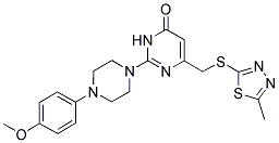 2-[4-(4-METHOXYPHENYL)-1-PIPERAZINYL]-6-{[(5-METHYL-1,3,4-THIADIAZOL-2-YL)SULFANYL]METHYL}-4(3H)-PYRIMIDINONE Struktur