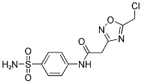 N-[4-(AMINOSULFONYL)PHENYL]-2-[5-(CHLOROMETHYL)-1,2,4-OXADIAZOL-3-YL]ACETAMIDE Struktur