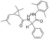 N-[2-(2,6-DIMETHYLANILINO)-2-OXO-1-PHENYLETHYL]-2,2-DIMETHYL-3-(2-METHYL-1-PROPENYL)CYCLOPROPANECARBOXAMIDE Struktur