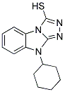 9-CYCLOHEXYL-9H-BENZO[4,5]IMIDAZO[2,1-C][1,2,4]TRIAZOLE-3-THIOL Struktur