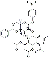 4-NITROPHENYL 2-O-(2,3,4,6-TETRA-O-ACETYL-ALPHA-D-MANNOPYRANOSYL)-4,6-O-BENZYLIDENE-ALPHA-D-MANNOPYRANOSIDE Struktur