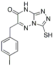 3-MERCAPTO-6-(4-METHYL-BENZYL)-8H-[1,2,4]TRIAZOLO[4,3-B][1,2,4]TRIAZIN-7-ONE Struktur