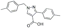 1-(4-METHYLBENZYL)-3-(4-METHYLPHENYL)-1H-PYRAZOLE-4-CARBOXYLIC ACID Struktur